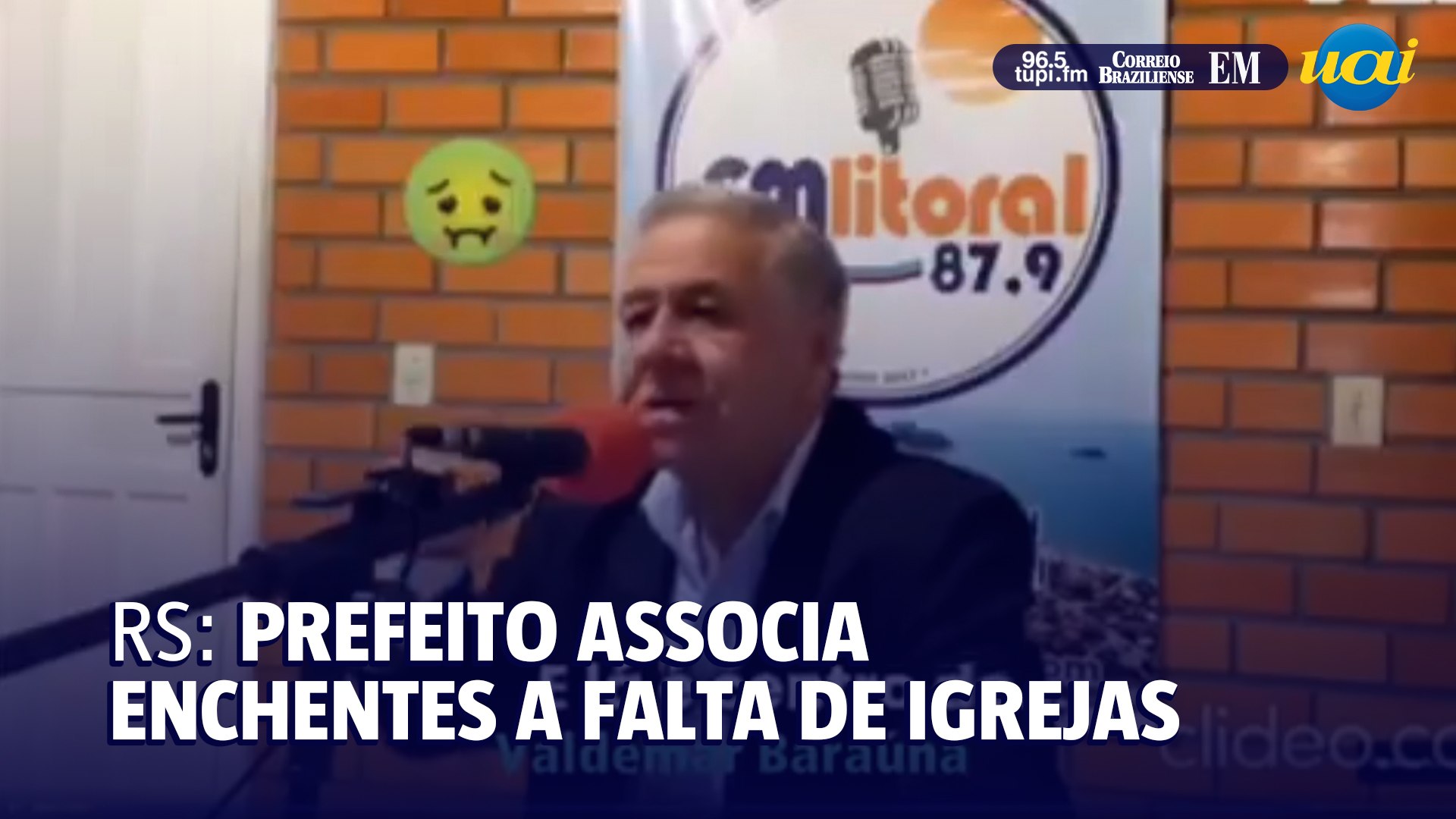 Prefeito associa enchentes no RS a quantidade de igrejas e centros