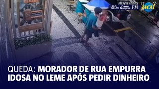 Morador de rua joga idosa no chão após pedir dinheiro no Leme