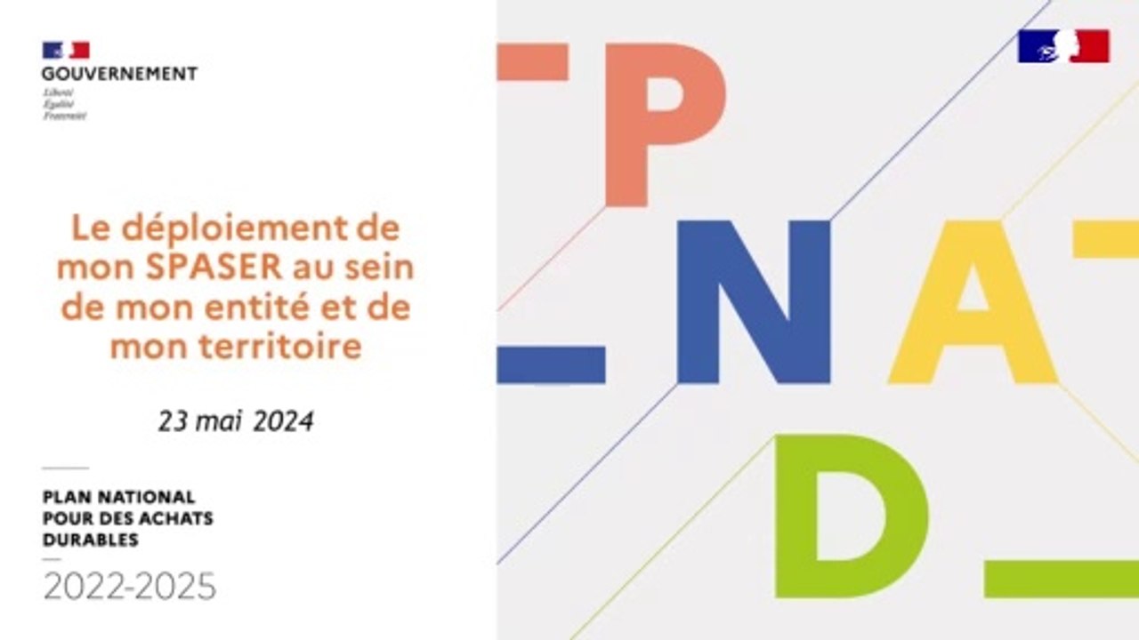 Webinaire "Le déploiement de mon SPASER au sein de mon entité et de mon territoire" - 23 mai 2023 [CGDD]