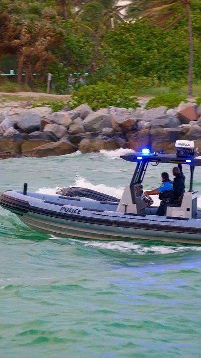 Look a bit past the police boat and you'll see the jetski being towed. This is the one that broke after a jump and started filling up with water. I will include a link to that post in the comments