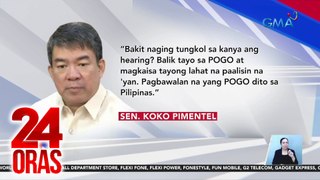 Pagtutok kay Guo ng POGO probe ng Senado, kinuwestyon ni Sen. Pimentel at isang Fil-Chi civic leader | 24 Oras