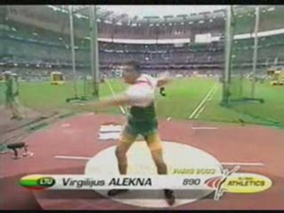 Athlé mondiaux paris 2003 lancer disque homme