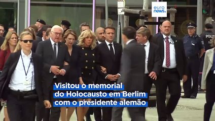 Macron homenageia vítimas do Holocausto e vai a Dresden no segundo dia da visita de Estado