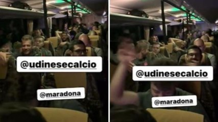 Udinese, festa salvezza in pullman: Cannavaro riprende la scena