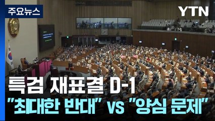 특검 재표결 D-1...與 "최대한 출석·반대" vs 野 "양심 문제" / YTN