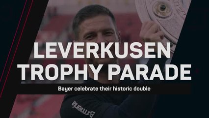 Leverkusen celebrate their historic double