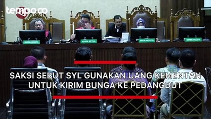 Saksi Sebut SYL Gunakan Uang Kementan Untuk Kirim Bunga ke Pedangdut
