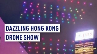 Dazzling Hong Kong drone show