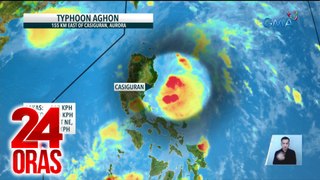 24 Oras Part 3: Latest sa Bagyong Aghon; gumuhong bahagi ng kalsada sa Valenzuela; 