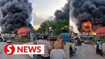 Fire ongoing at Iskandar Puteri paint factory