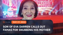 Son of actress Eva Darren calls out FAMAS for ‘disrespectful, unprofessional’ snub