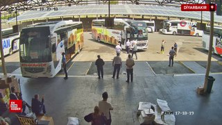 Diyarbakır’daki kazada otobüsün terminalden ayrıldığı görüntüler