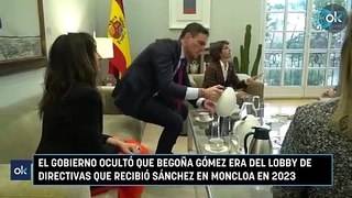 El Gobierno ocultó que Begoña Gómez era del lobby de directivas que recibió Sánchez en Moncloa en 2023