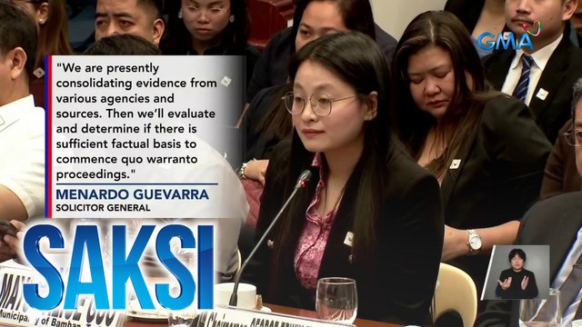 SolGen, nangangalap ng mga dokumento para malaman kung may basehan para sa quo warrant of proceedings laban kay Mayor Alice Guo | Saksi