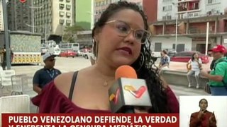 Caraqueños rechazan censura mediática que busca distorsionar la verdad sobre Venezuela