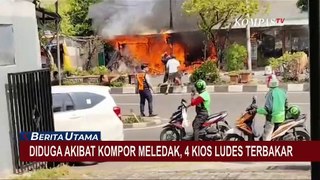 Diduga Akibat Kompor Meledak, 4 Kios di Rawamangun Terbakar