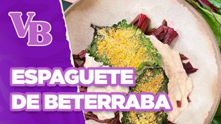 ESPAGUETE LOW CARB de talo de BETERRABA com MOLHO BRANCO  - Você Bonita (27/05/2024)