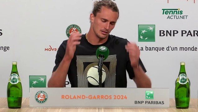 Tennis - Roland-Garros 2024 - Alexander Zverev : Rafael Nadal... at times I didn't know how to act