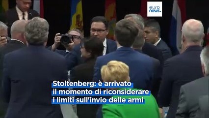 Download Video: Nato: per Stoltenberg l'Occidente dovrebbe riconsiderare le restrizioni sulle armi all'Ucraina