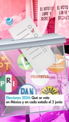 Elecciones 2024: Qué se vota en México y en cada estado el 2 junio