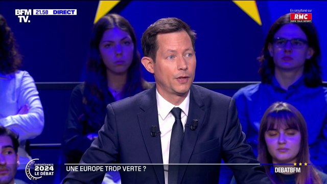 François-Xavier Bellamy (LR) à Valérie Hayer (Renaissance): Sur les questions environnementales et d'énergie, la première chose que vous devez présenter aux Français, ce sont vos excuses