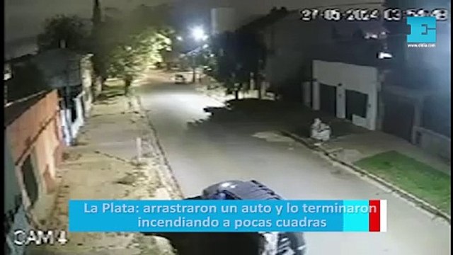 La Plata: arrastraron un auto y lo terminaron incendiando a pocas cuadras