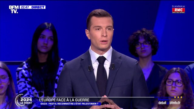 Jordan Bardella (RN) pense la reconnaissance d'un État palestinien impossible dans l'état actuel des choses , car cela reviendrait à légitimer le Hamas