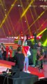 Galatasaray'ın yıldızı Hakim Ziyech, kupa töreninde Filistin bayrağı açtı
