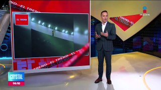 Aficionado del América se cuelga del Estado Azteca