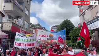 İstanbul'da İsrail Başkonsolosluğu önünde protesto