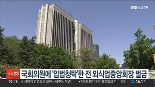 국회의원에 '입법청탁' 전 외식업중앙회장 벌금형