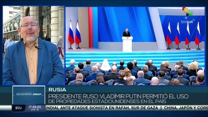 El presidente de Rusia, Wladímir Putin permitió el uso de propiedades estadounidenses en el país en defensa del Kremlin