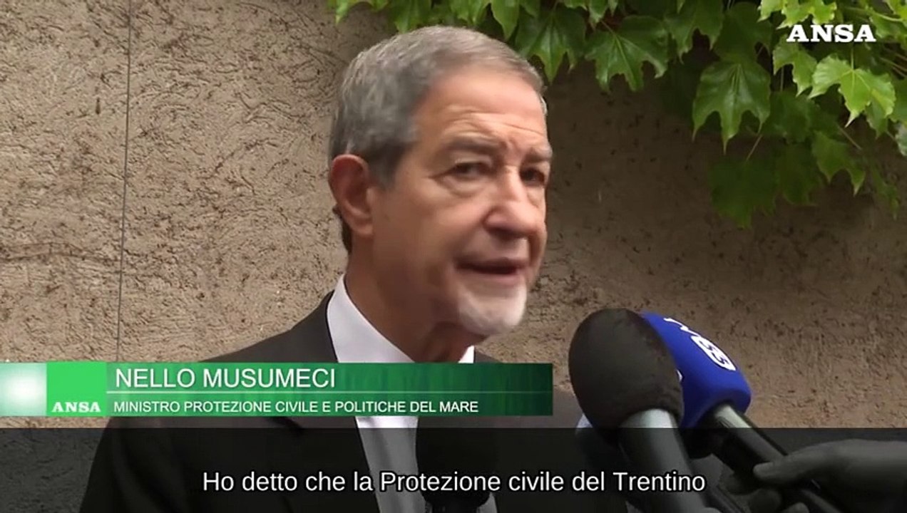 Musumeci: "La Protezione Civile trentina e' un esempio"