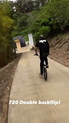 This FPV view of Ryan Williams's 720 double flip is