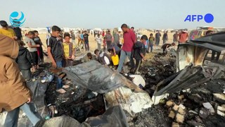 Indignación mundial por bombardeo israelí en un campo de desplazados de Rafah