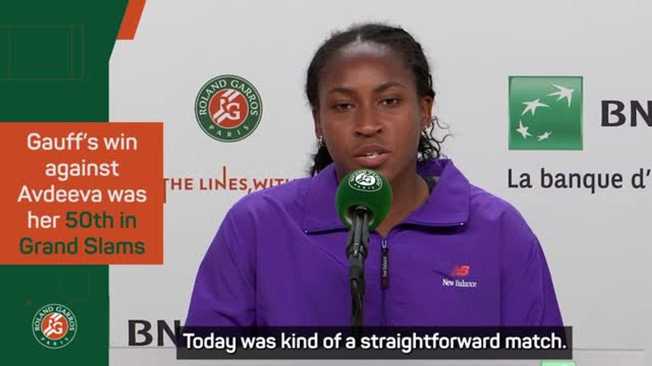 'Didn't have to do much' - Gauff reflects on 50...
