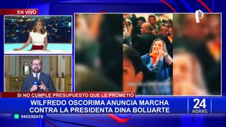 Wilfredo Oscorima amenaza con marchar contra Boluarte si no recibe presupuesto para el 2025