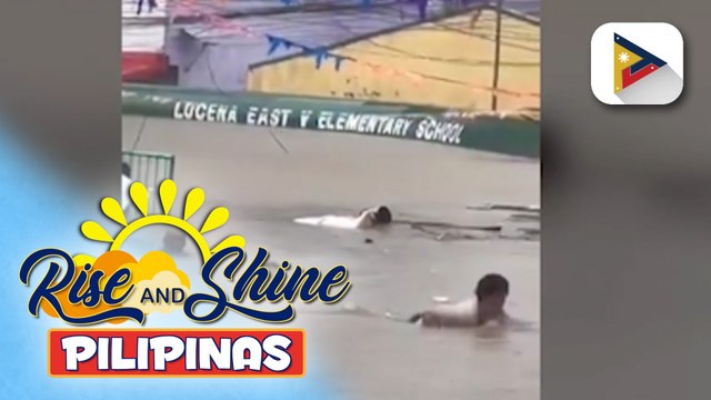 Ilang lugar sa Quezon Province, lubog sa baha dahil sa Bagyong #AghonPH; Ilang bahagi ng Batangas, nalubog din sa pagbaha dahil sa Bagyong Aghon
