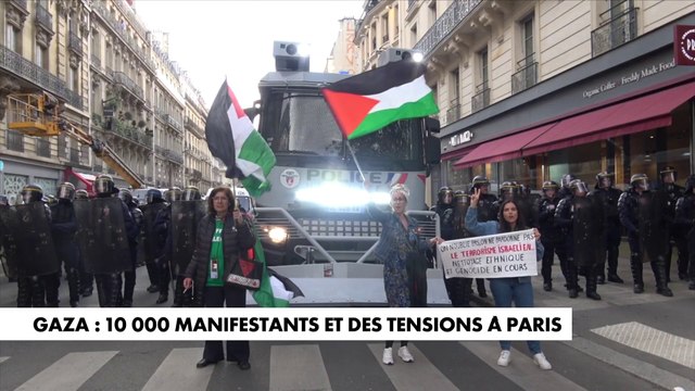 Paris : tensions et dégradations lors d’une manifestation pro-palestinienne