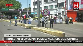 Vecinos de la colonia Anzures protestan en Circuito Interior y Marina Nacional
