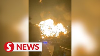 Late night blast rocks Iskandar Puteri residents as factory goes up in flames