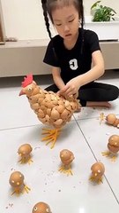 The aggshells turned into chicken