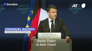 Macron warnt in Dresden vor Rechtsextremismus in Europa
