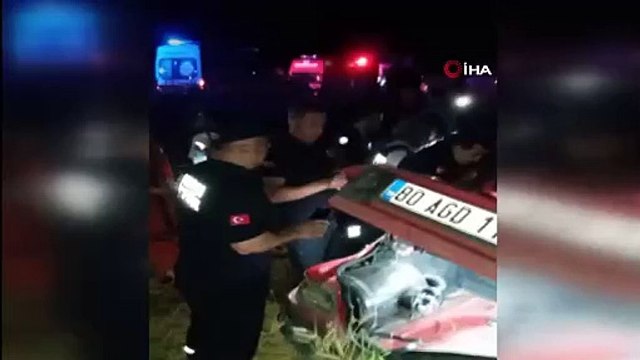 Köpeğe çarpmamak için manevra yapan otomobil takla attı: 5 yaralı