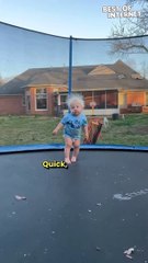 Toddler's Hair Goes Super Saiyan on Trampoline