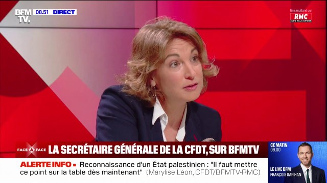 Marylise Léon (secrétaire nationale de la CFDT) favorable à la reconnaissance de l'État palestinien