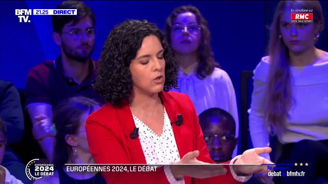 Débat sur BFM TV - Raphaël Glucksmann, Tête de liste du PS, demande à Manon Aubry de la France Insoumise de lui lâcher les baskets : Le problème c'est l'extrême droite à 40, pas moi !