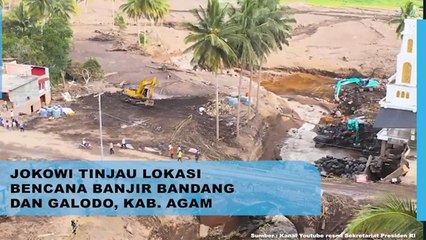 Jokowi Tinjau Lokasi Bencana Banjir Bandang dan Galodo, Kabupaten Agam