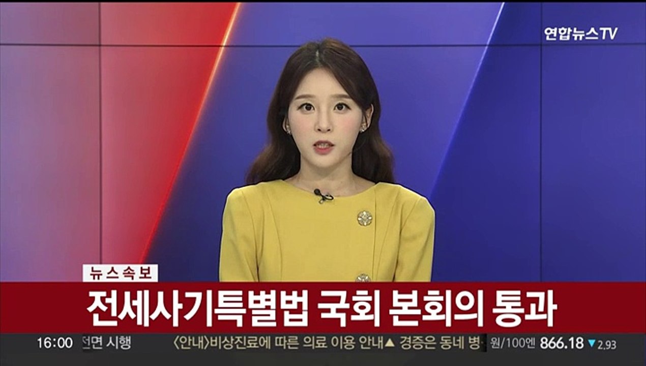 [속보] 전세사기특별법 국회 본회의 통과