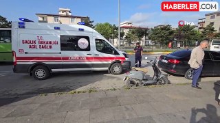 Tokat'ta motosikletin çarptığı yaya yaralandı